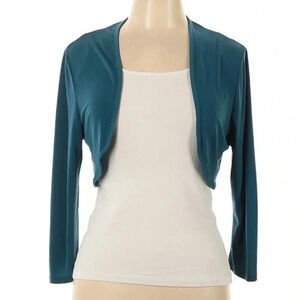 IGIGI Dark Teal Long Sleeve Cardigan Sweater Shrug Women’s Size 12